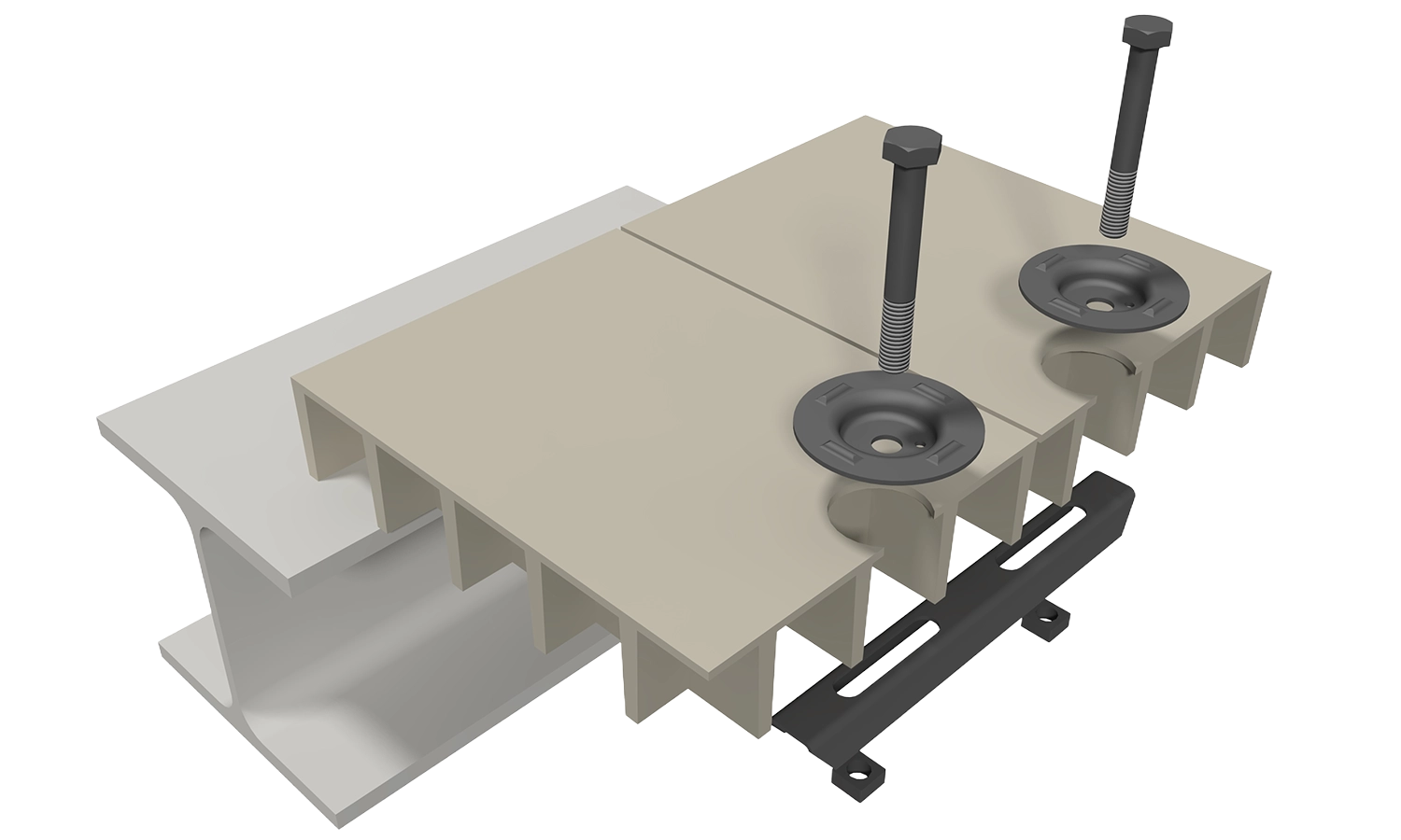 MEISER: GRP safety floor double clamp V M0440
