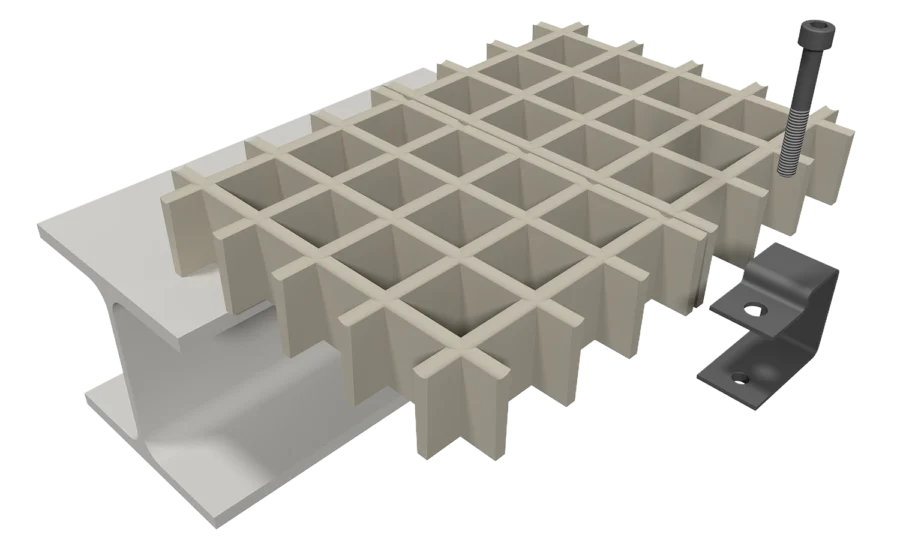 GRP grate joint connector