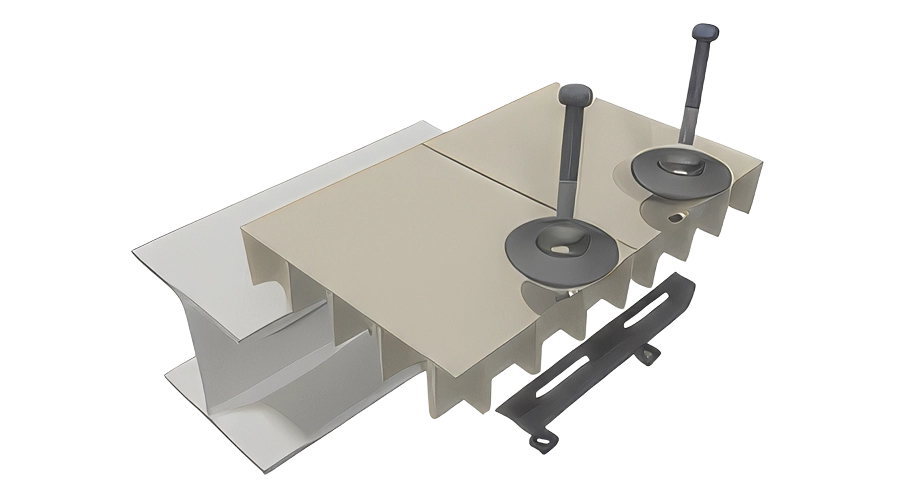 MEISER: GRP safety floor double clamp V M2940