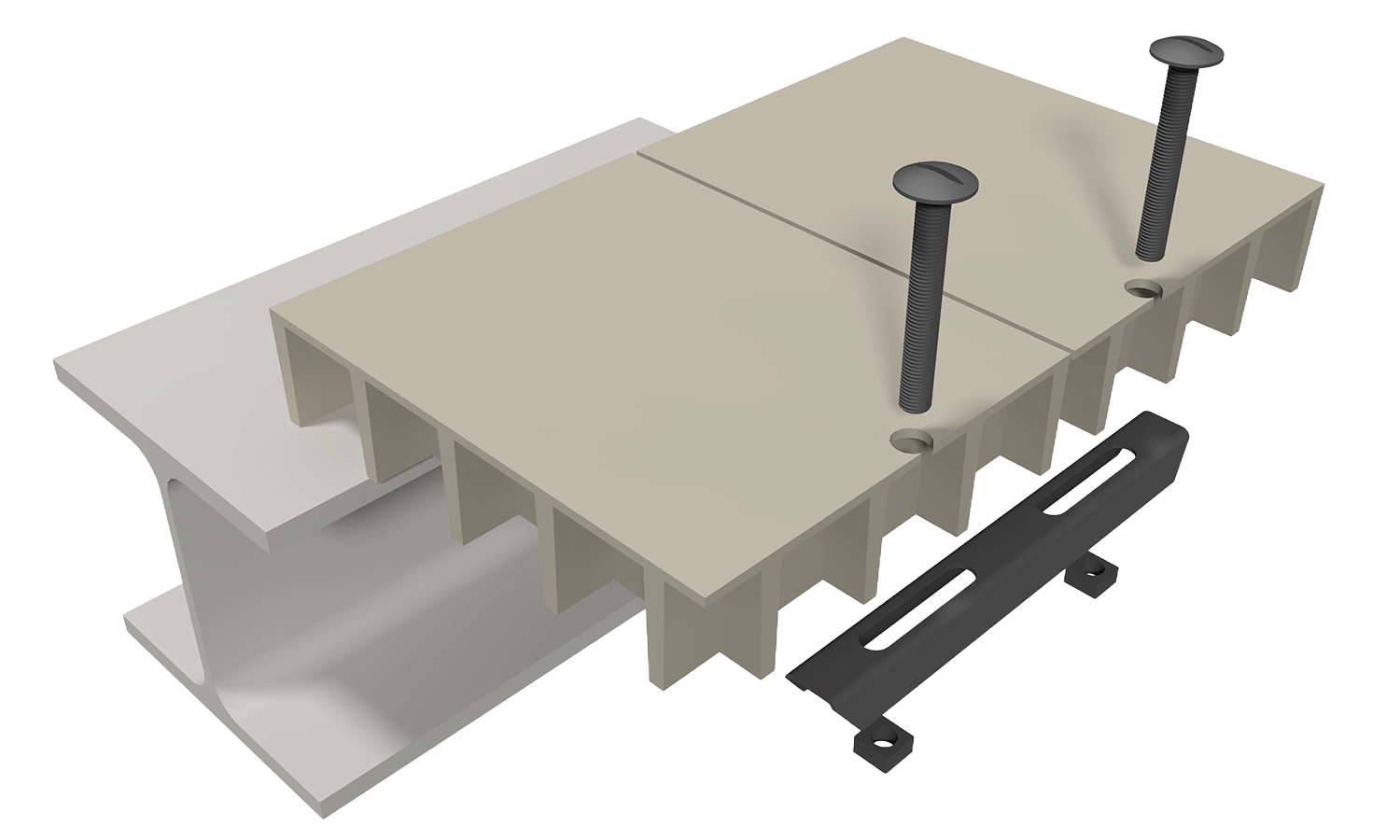MEISER: Private: GRP safety floor double clamp V M2040
